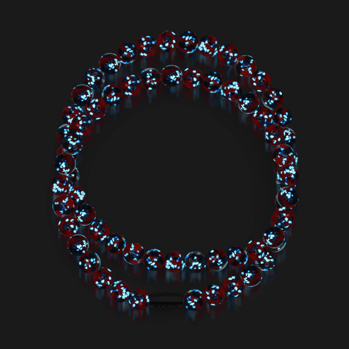 Feu et glace | Argent sterling 925 | Verre Firefly Wrap