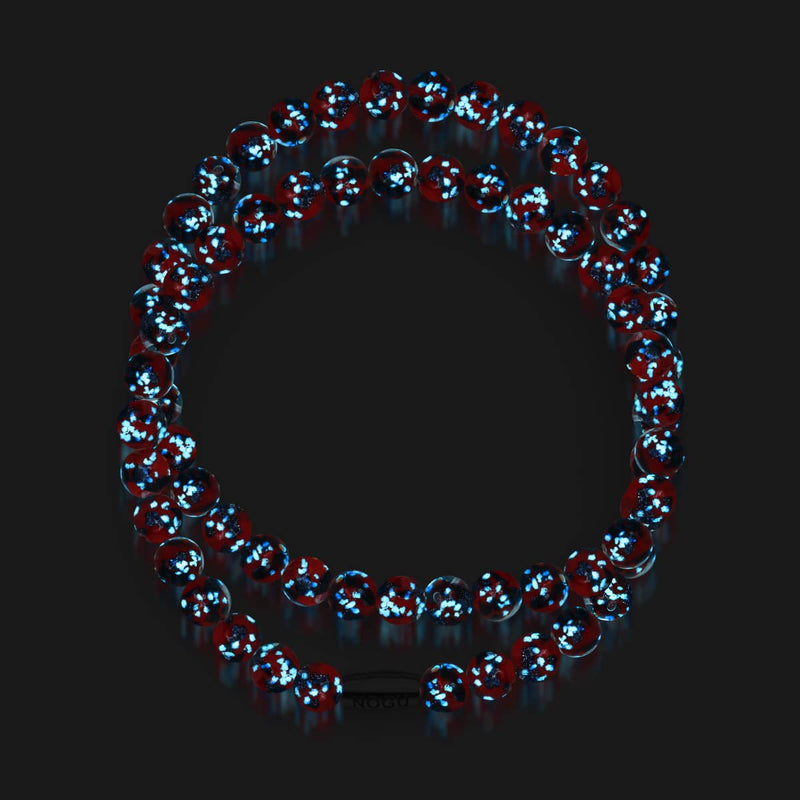 Feu et glace | Argent sterling 925 | Verre Firefly Wrap