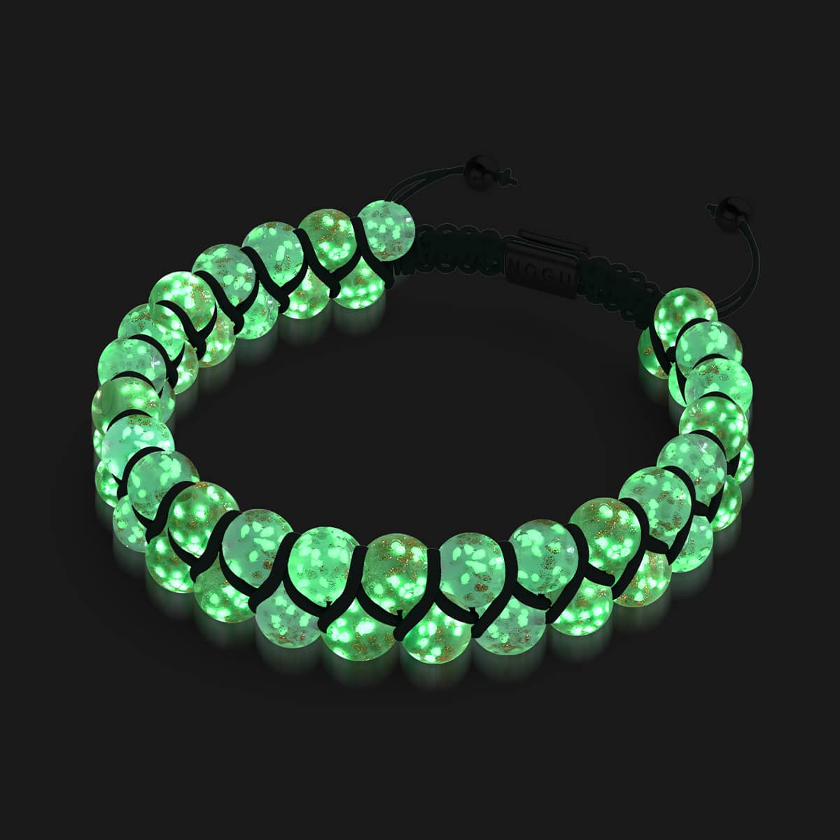 Firefly Meadow | Succulent x Kiwi | Double Firefly Glass Bracelet