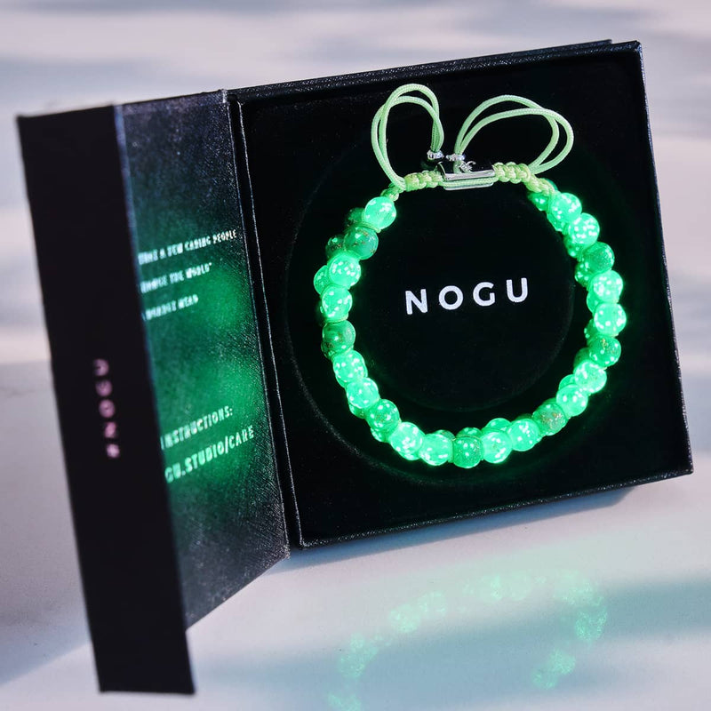 Firefly Meadow | Succulent x Kiwi | Bracelet en verre double luciole