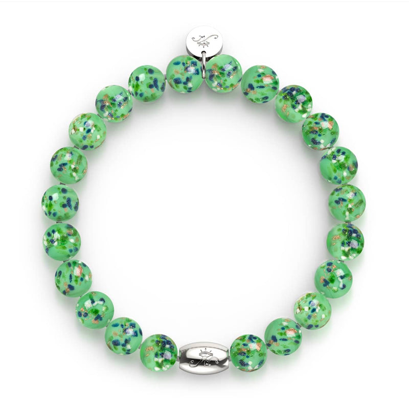 Gleaming Grove | Argent sterling 925 | Bracelet en verre Firefly