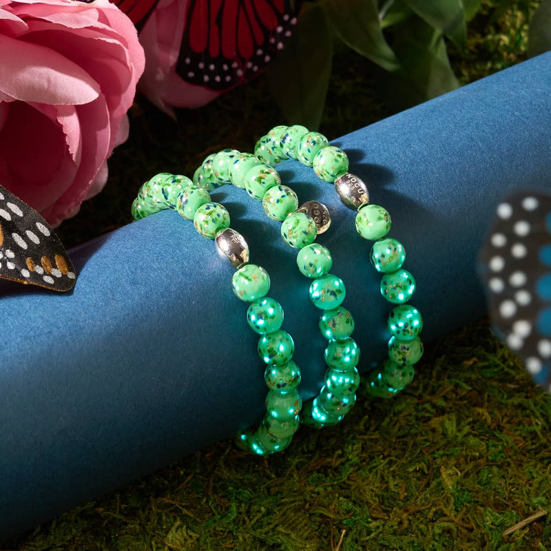 Gleaming Grove | Argent sterling 925 | Bracelet en verre Firefly