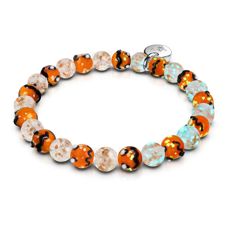 Courges scintillantes | Argent | Bracelet citrouille en verre Firefly