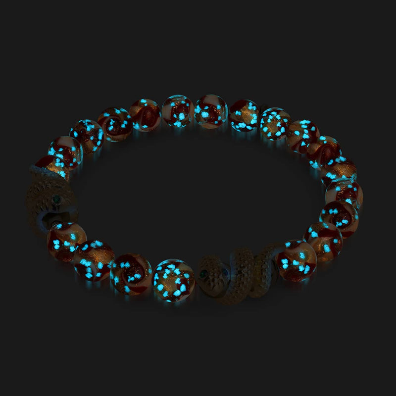 Bracelet serpent doré | Firefly Glass Swirl