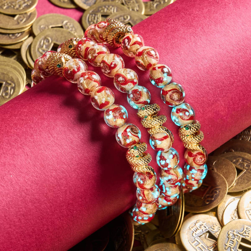 Bracelet serpent doré | Firefly Glass Swirl