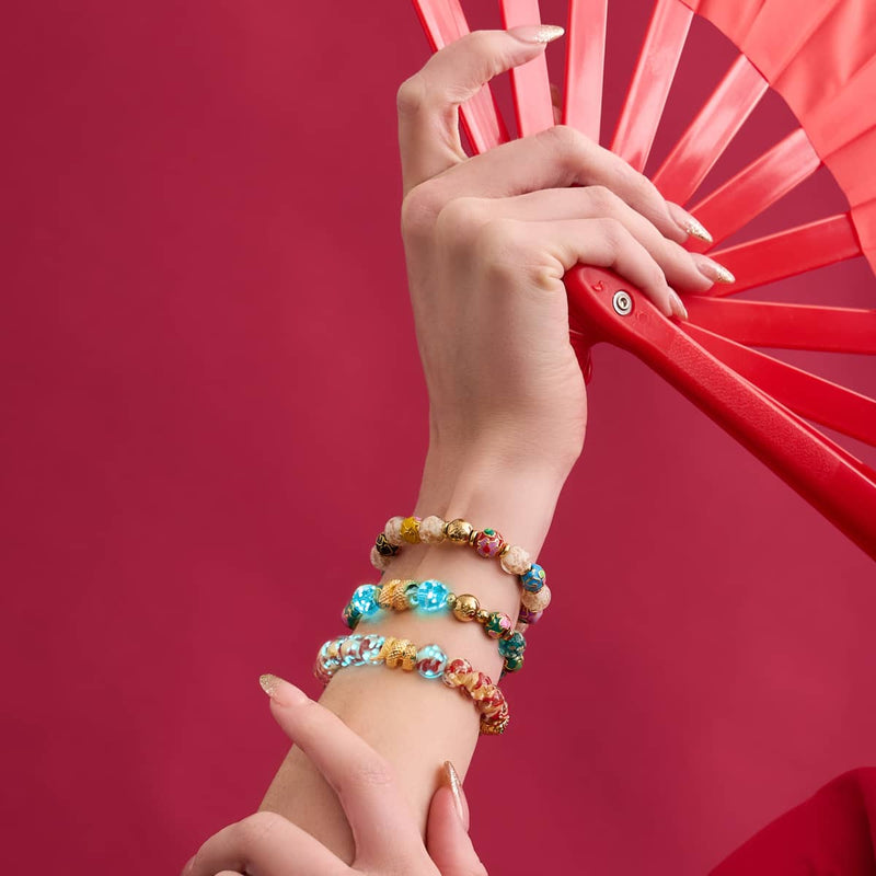 Bracelet serpent doré | Firefly Glass Swirl