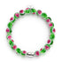 Bracelet Love en verre Firefly en argent sterling 925 vert x rose