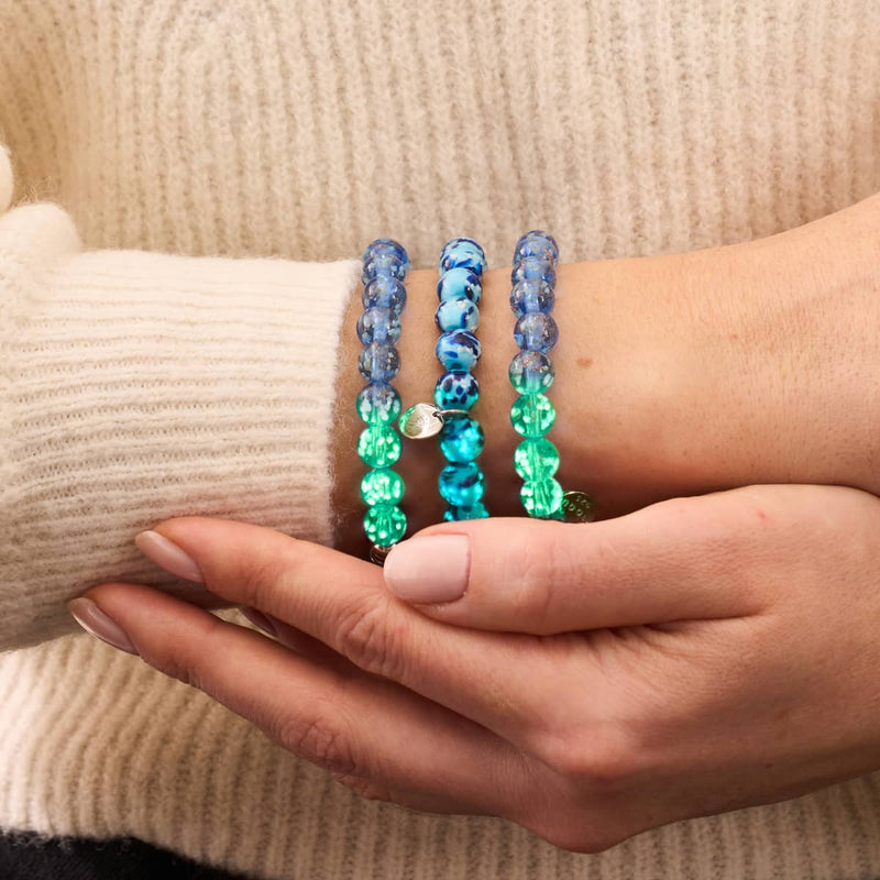 Indigo | Argent sterling .925 | Bracelet Verre Luciole