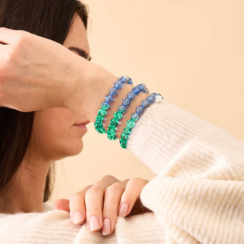 Indigo | Argent sterling .925 | Bracelet Verre Luciole