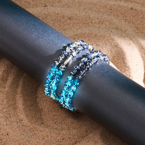 Indigo Dunes | Argent sterling 925 | Enveloppe en verre Firefly