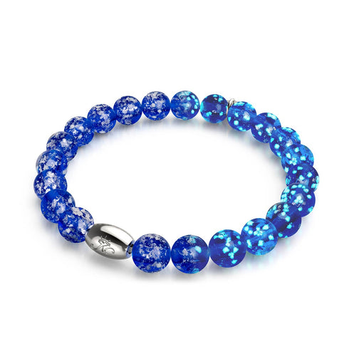 Lapis-lazuli | Argent sterling 925 | Bracelet en verre Firefly
