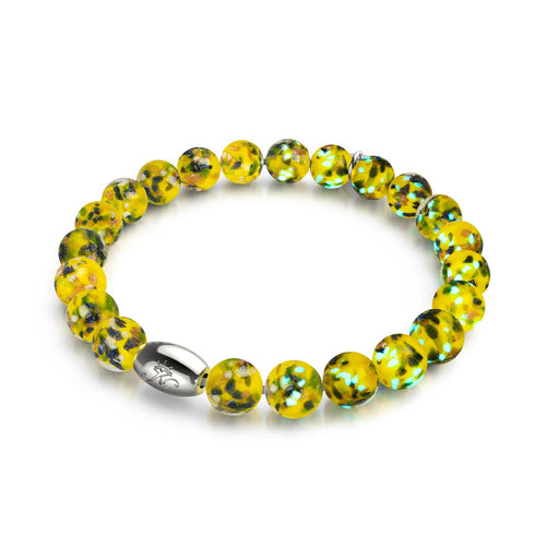 Lemon Grove | Argent sterling 925 | Bracelet en verre Firefly