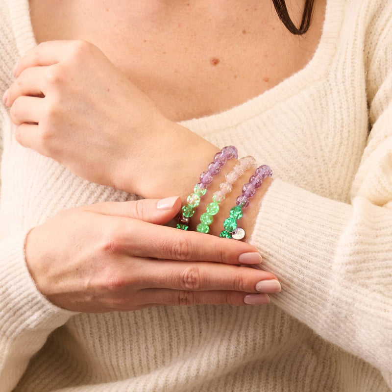 Lilas | Argent sterling .925 | Bracelet Verre Luciole