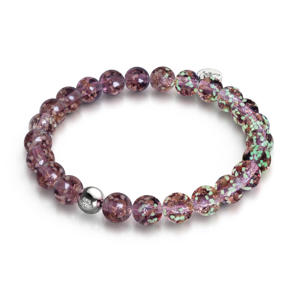 Merlot | Argent sterling .925 | Bracelet Verre Luciole