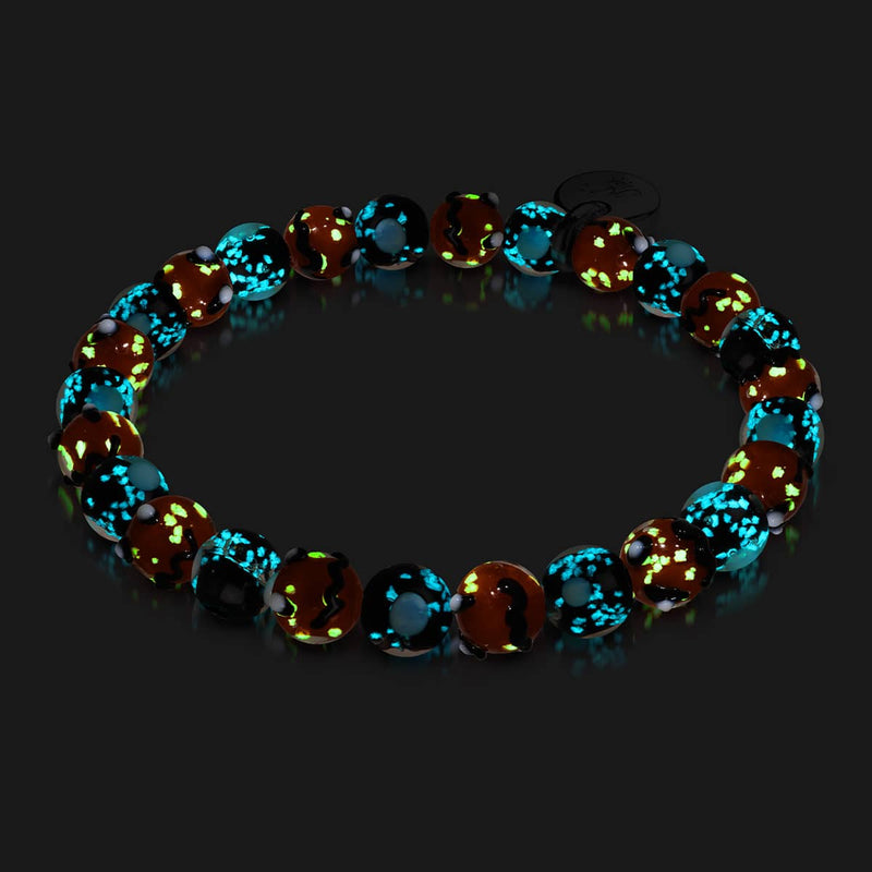 Citrouille de minuit | Argent | Bracelet citrouille en verre Firefly