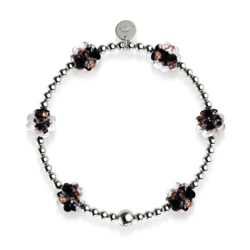 Obsidienne | Argent | Bracelet Firefly Glass Clover Essence