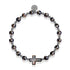 Obsidienne | Argent | Bracelet en verre Firefly Cross