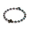 Obsidienne | Argent | Bracelet en verre Firefly Cross