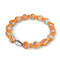 Orchidée orange | Argent sterling 925 | Bracelet en verre Firefly Blossom
