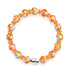 Orchidée orange | Argent sterling 925 | Bracelet en verre Firefly Blossom