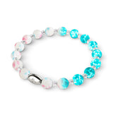 Orchid Blooms | .925 Sterling Silver | Firefly Glass Blossom Bracelet
