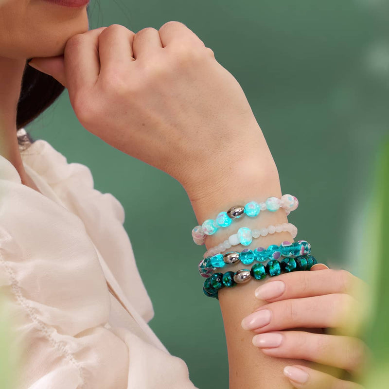 Orchid Blooms | .925 Sterling Silver | Firefly Glass Blossom Bracelet