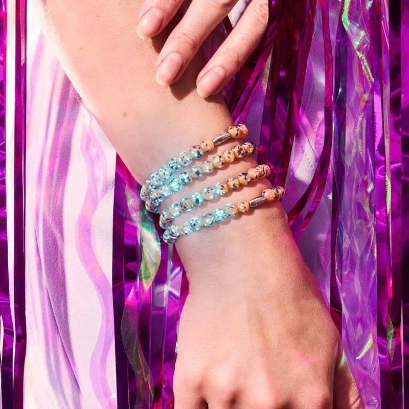 Sorbet à la pêche | Argent sterling 925 | Verre Firefly Wrap