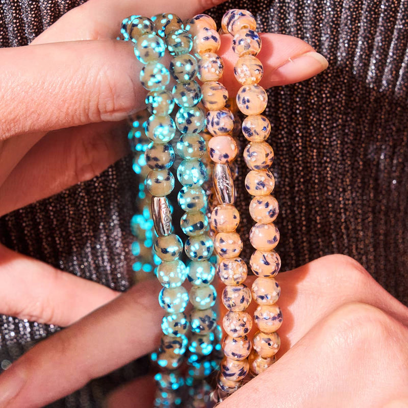 Sorbet à la pêche | Argent sterling 925 | Verre Firefly Wrap