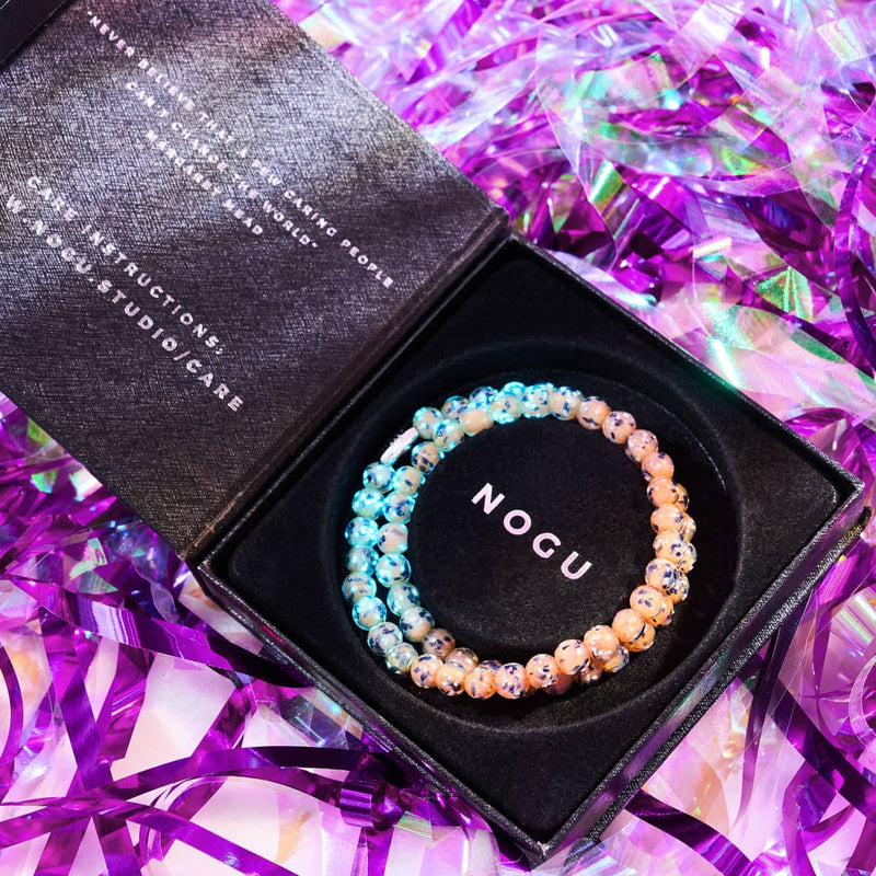 Sorbet à la pêche | Argent sterling 925 | Verre Firefly Wrap