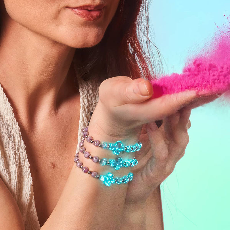 Periwinkle | Silver | Firefly Glass Cross Bracelet