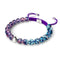 Purple Elixir | Argent | Bracelet en macramé en verre Firefly