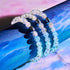 Succulente violette | Argent sterling 925 | Bracelet en verre Firefly