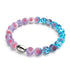 Bracelet Love en verre Firefly en argent sterling 925 violet x rose