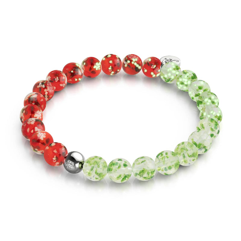 Night Before Christmas Firefly Glass Bracelet and Open Ring Set