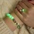 Red Holly x Frosted Mistletoe | .925 Sterling Silver | Firefly Glass Bracelet
