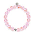 Eau de rose | Argent | Bracelet trèfle en verre Firefly