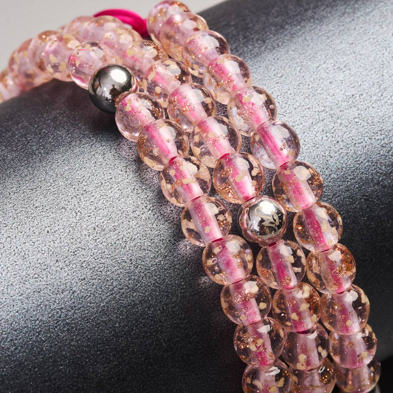 Bracelet en macramé en verre Mini Firefly | Rosewater x Magenta