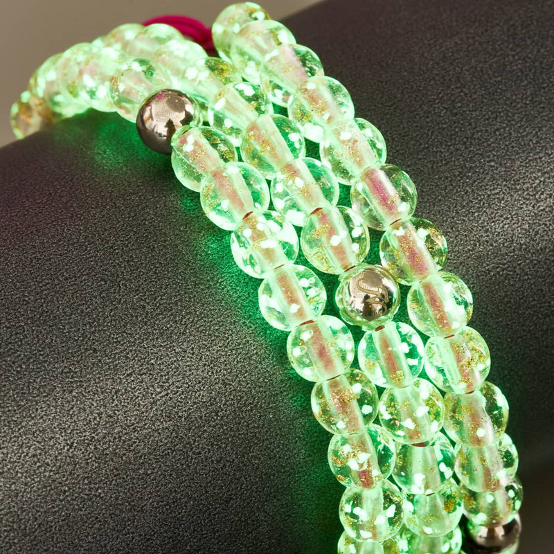 Bracelet en macramé en verre Mini Firefly | Rosewater x Magenta