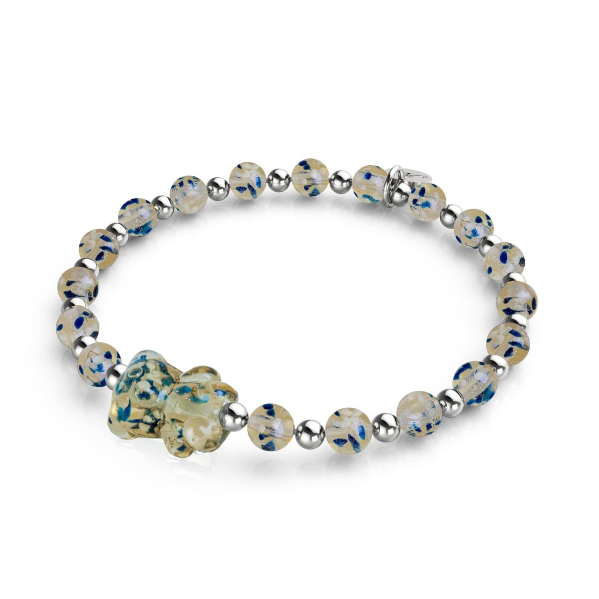 Sandy Shore | Silver | Firefly Glass Bear Bracelet