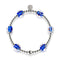 Sapphire | Silver | Firefly Glass Clover Essence Bracelet