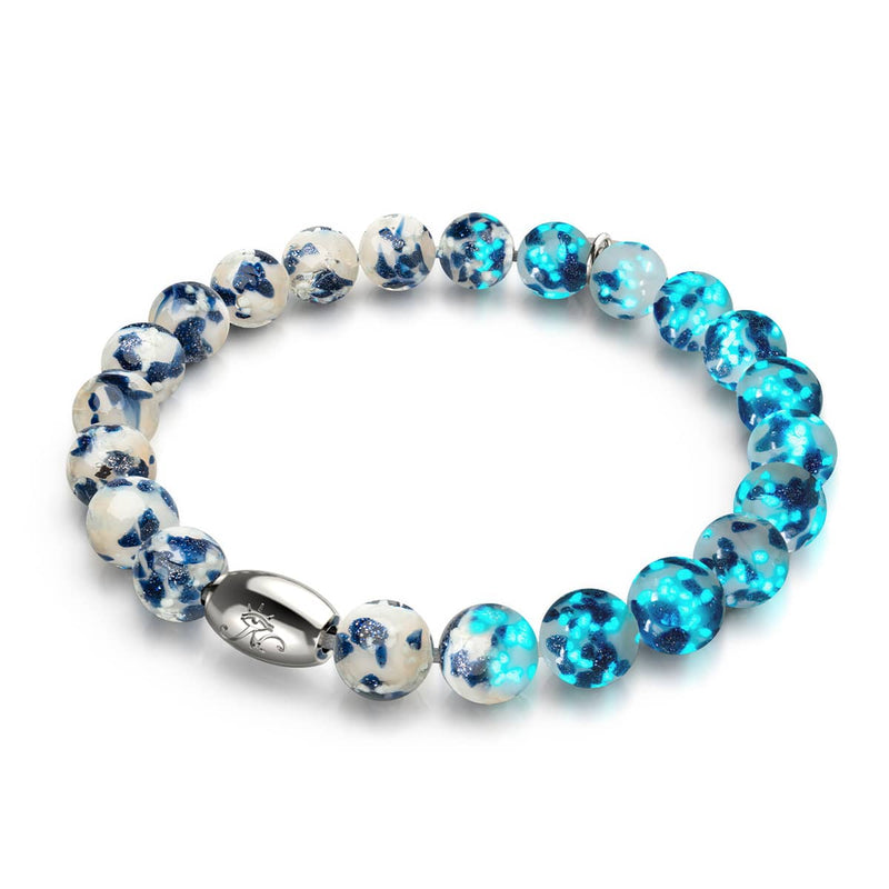 Starlit Waves Firefly Glass Bracelet and Earring Set