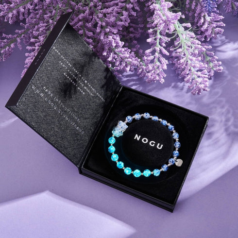 Starlit Waves | Silver | Firefly Glass Bear Bracelet