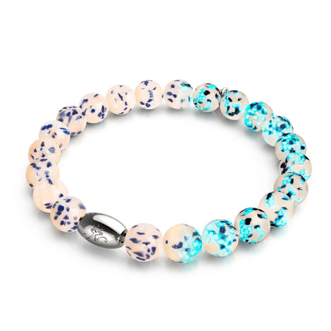 Sables du coucher du soleil | Argent sterling 925 | Bracelet en verre Firefly