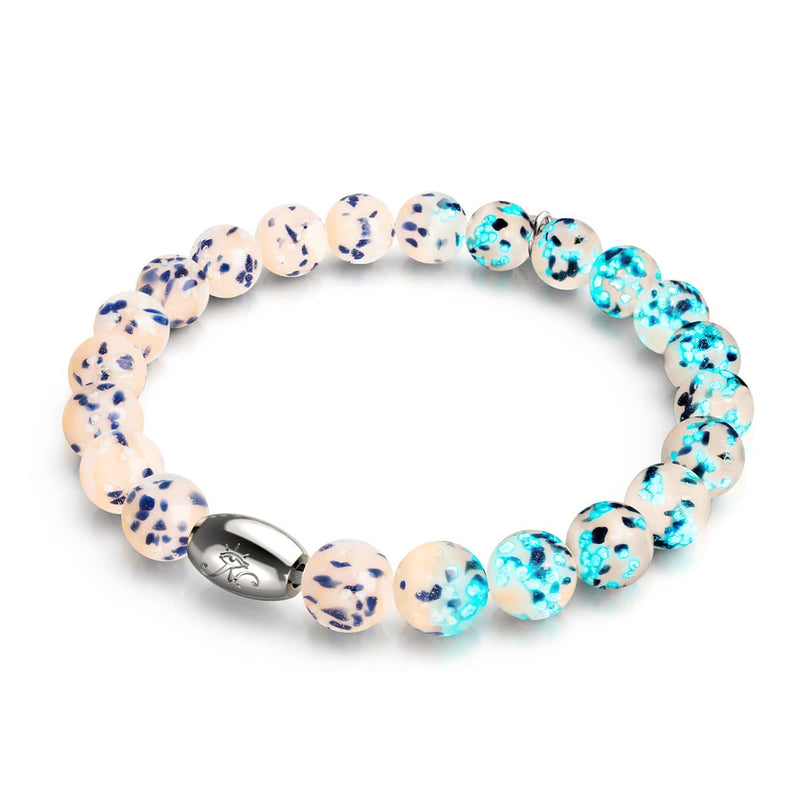 Sables du coucher du soleil | Argent sterling 925 | Bracelet en verre Firefly