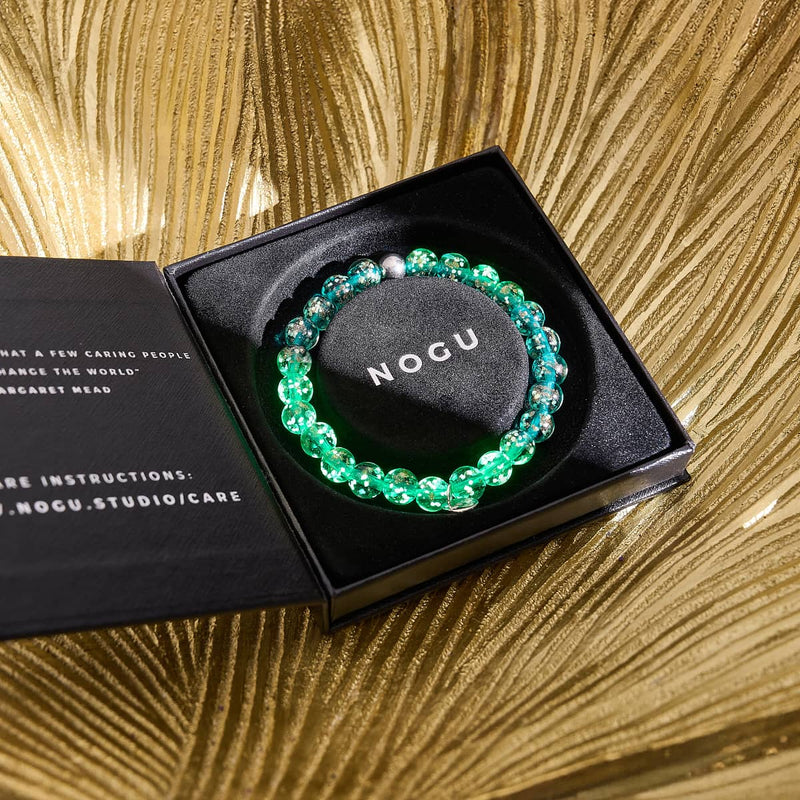 Sarcelle | Argent sterling .925 | Bracelet Verre Luciole