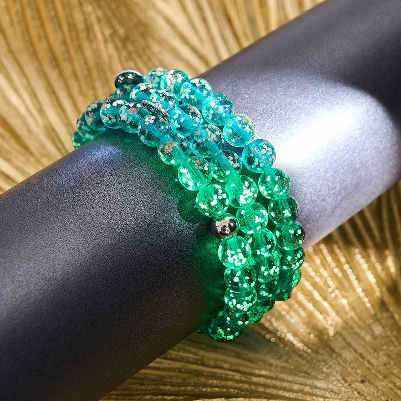 Sarcelle | Argent sterling .925 | Bracelet Verre Luciole