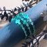 Bracelet en verre Firefly Cross bleu sarcelle | argent