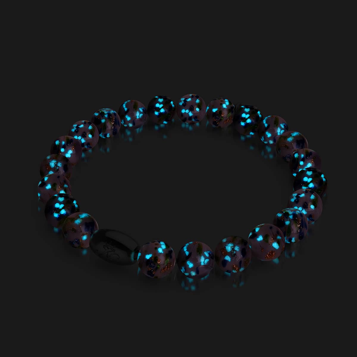 Violet Wintergreen | .925 Sterling Silver | Firefly Glass Bracelet