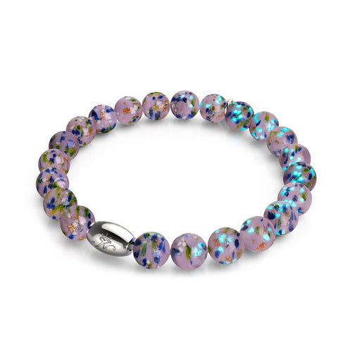 Violet Wintergreen | Argent sterling 925 | Bracelet en verre Firefly