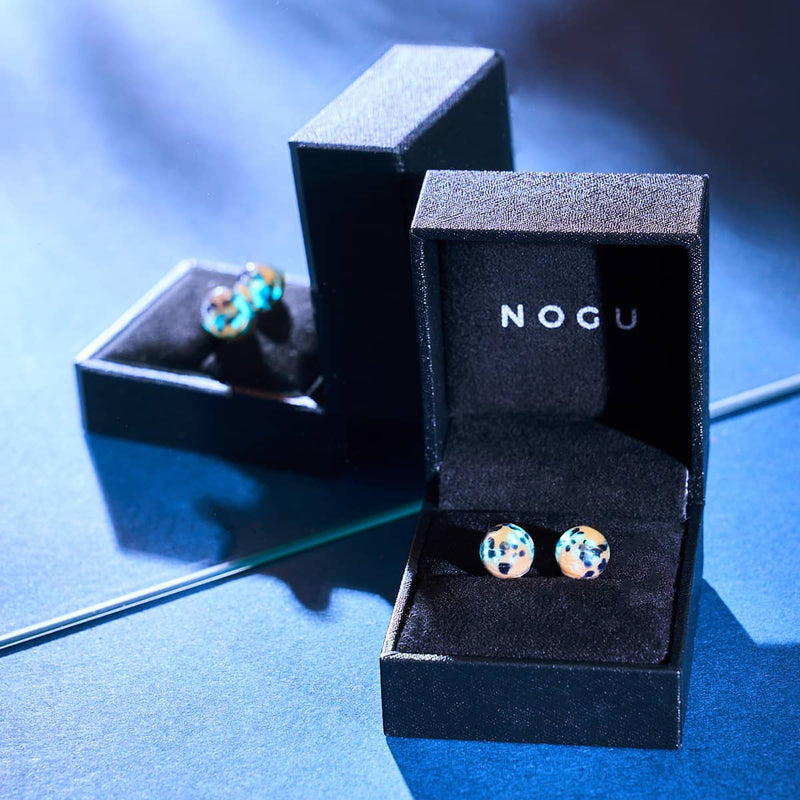 Cobbler aux myrtilles | Argent sterling 925 | Boucles d'oreilles à tige en verre Firefly